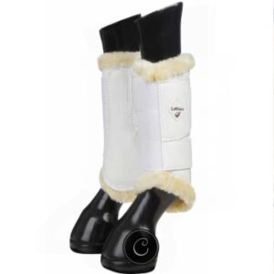 Lemieux Fleece Edge Mesh Brushing Boots Wit Naturel