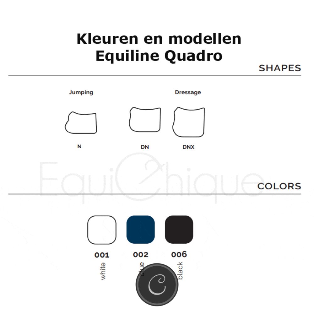 Kleuren en modellen Equiline Quadro
