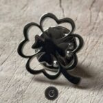 Reversspeld Klavertje vier Zilver