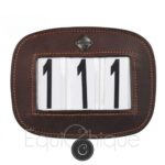 Startnummer LeMieux bruin leer