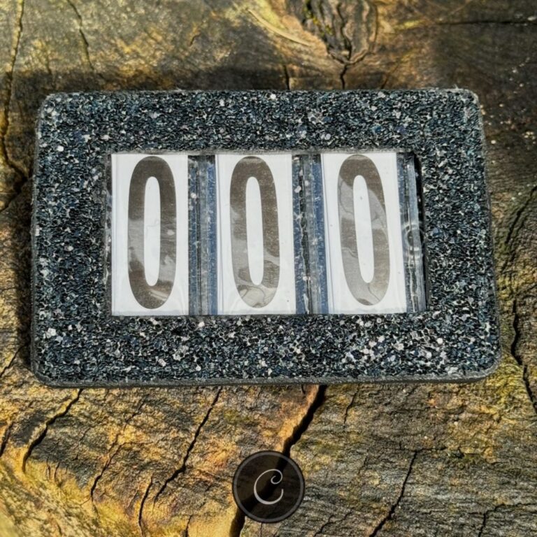 Startnummer Zwart Glitter Square