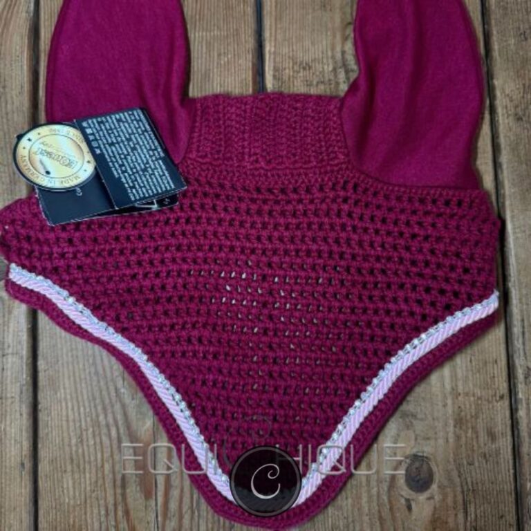 Equest oornetje Bordeaux Roze strass