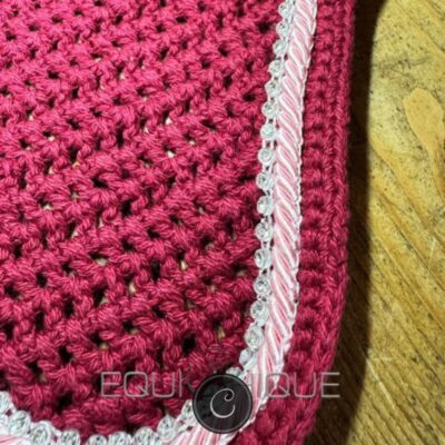 Equest oornetje Bordeaux Roze strass