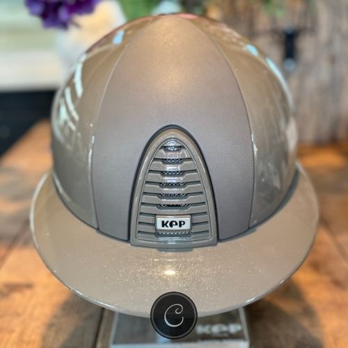 Kep Italia diamond taupe met taupe leren voorinzet