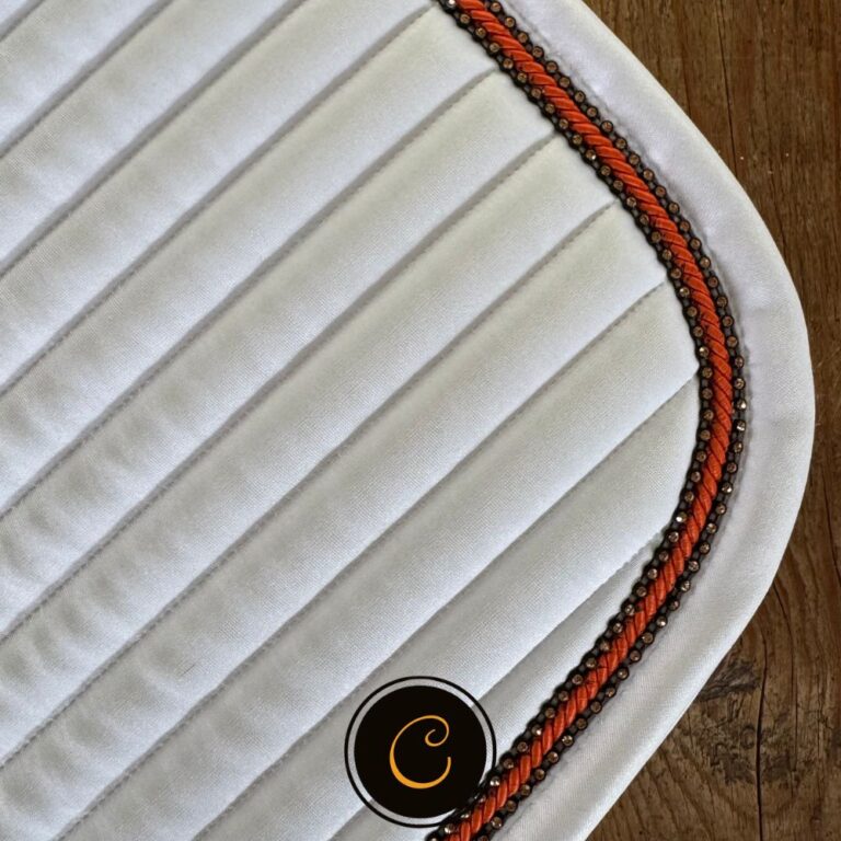 equest dekje fine line wit oranje en strass