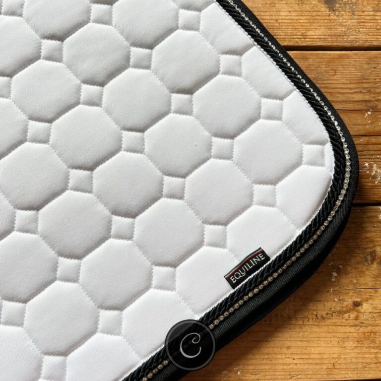 Equiline Octagon Wit Zwart Rhinestones