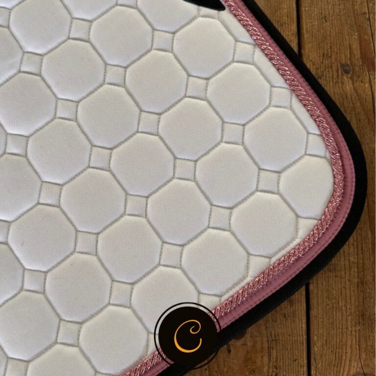 equiline octagon dressuur dekje pink lurex pink tape