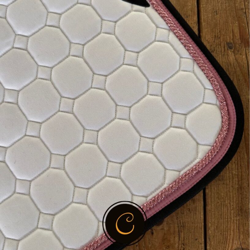 equiline octagon dressuur dekje pink lurex pink tape