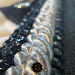 equiline octagon rhinestones zilver zilver zwart lurex