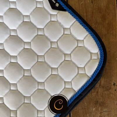 equiline octagon spring dekje AB Pony maat wit navy royal