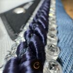 equiline octagon dekje avio rhinestones navy zilver