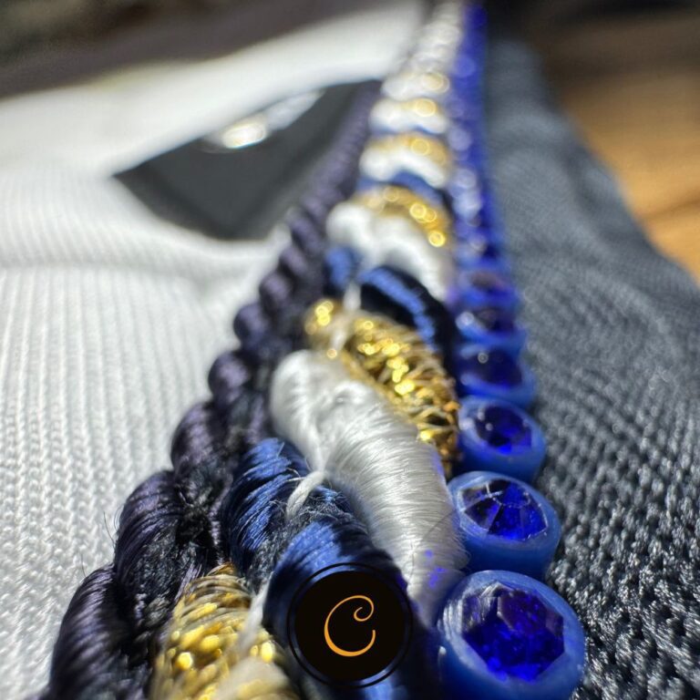 equiline octagon navy royal goud rhinestones