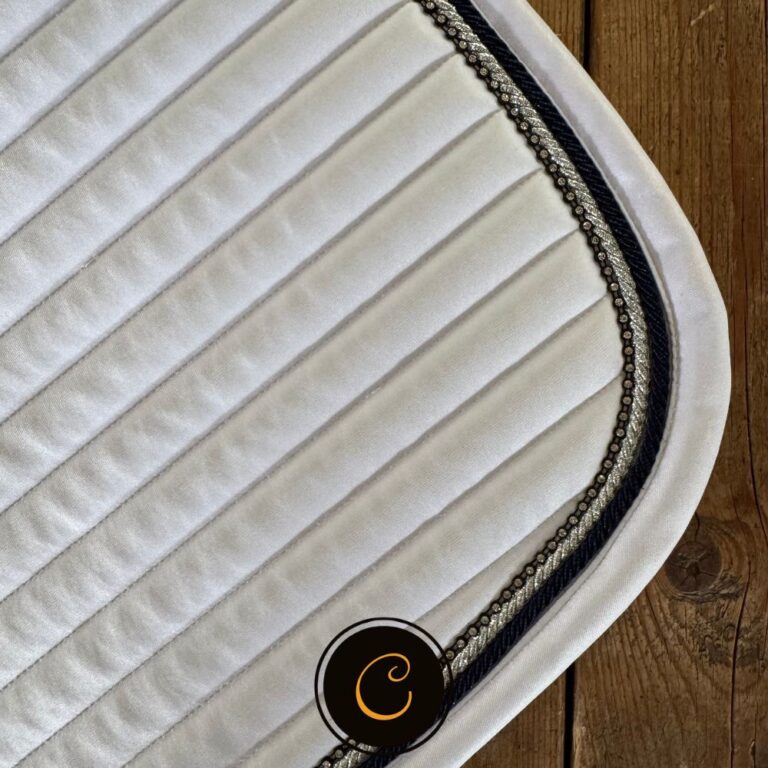 equest Syntec Fineline Wit navy zilver Glitter strass