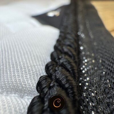 Equiline Octagon Wit Zwart Zwarte Glitter tape zwart