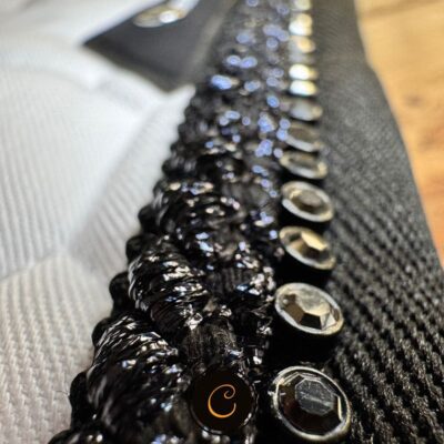 equiline octagon zwart lurex zwart rhinestones