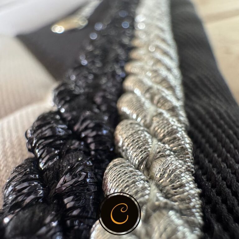 wit navy octagon dressuur dekje