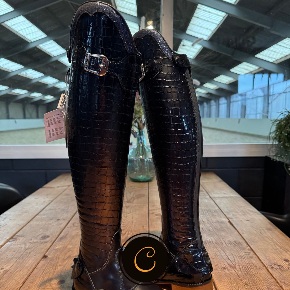 pioneer laars blauw lak crocco