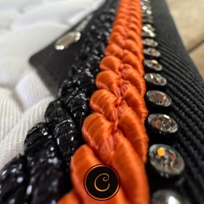 Equiline Octagon Wit Oranje Zwart Rhinestones