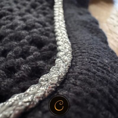 oornetje gerald zwart zilver glitter